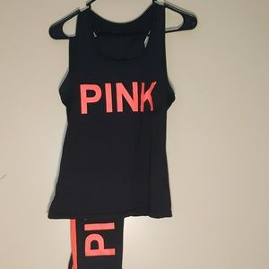 Pink- Pink and black Shirt/Leggings
